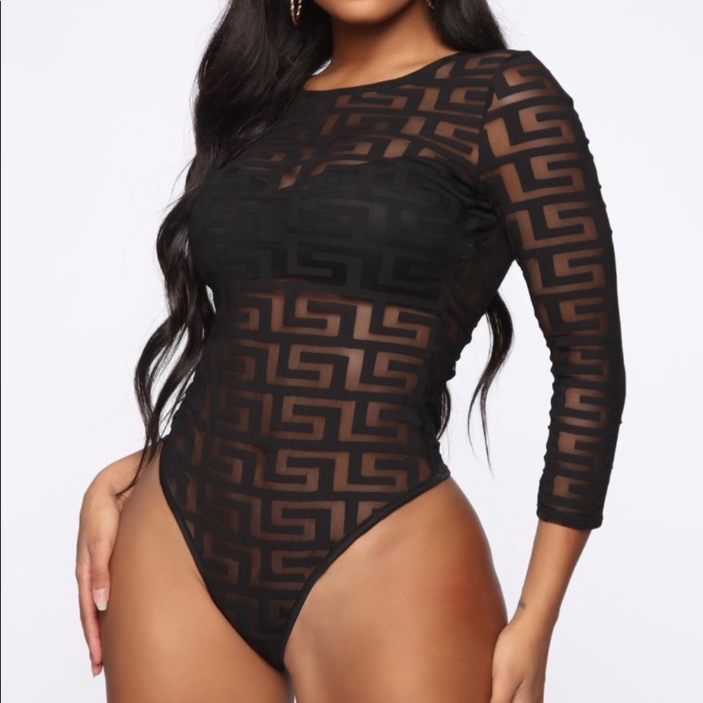 Fashion Nova In A Maze bodysuit in black size S